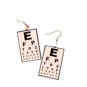 Acrylic Eye Chart Drop Earrings